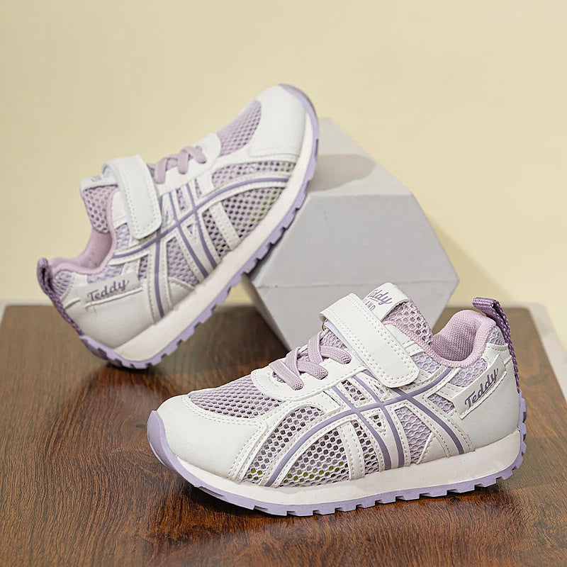 summer new kids' soft-soled sneakers: boys' anti-slip athletic shoes, lightweight running shoes for mid-to-large children, and aglet shoes