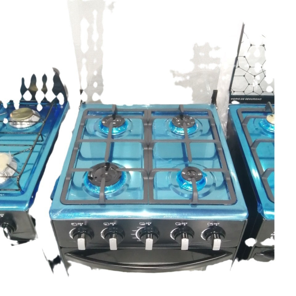 4 four-gas oven burner stove stove one-piece upright grill 500 wide cast iron good pot rack yellow copper fire cover