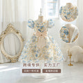 New arrival: girls' printed chiffon bowknot tutu dress - perfect for little misses! (cross-border e-commerce)