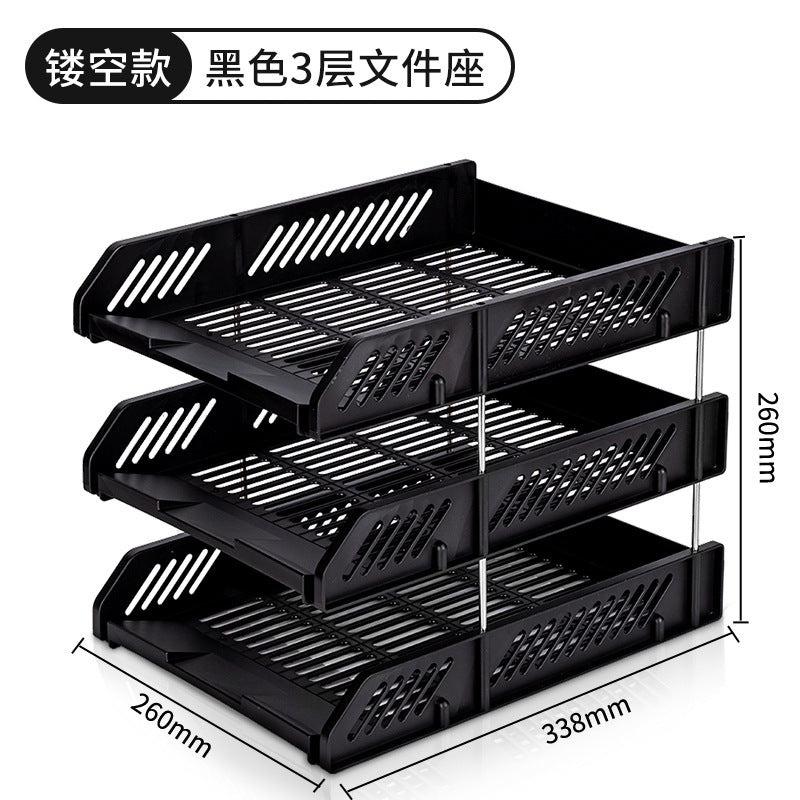 Deli file frame data rack thickened plastic storage box vertical file rack file basket wholesale
