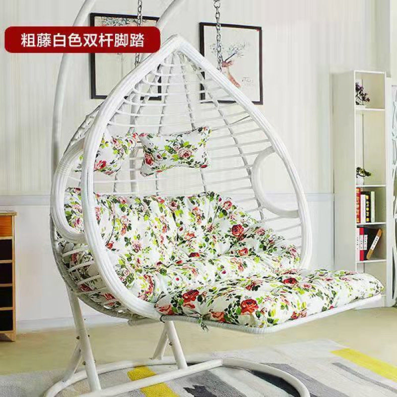 Romantic hanging basket rattan chair for home indoor hanging chair swing adult hammock balcony single double living room rocking lounge chair