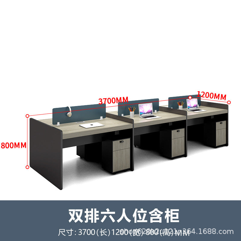 Staff screen desk casual modern office workstation table and chair combination face-to-face multi-person staff booth