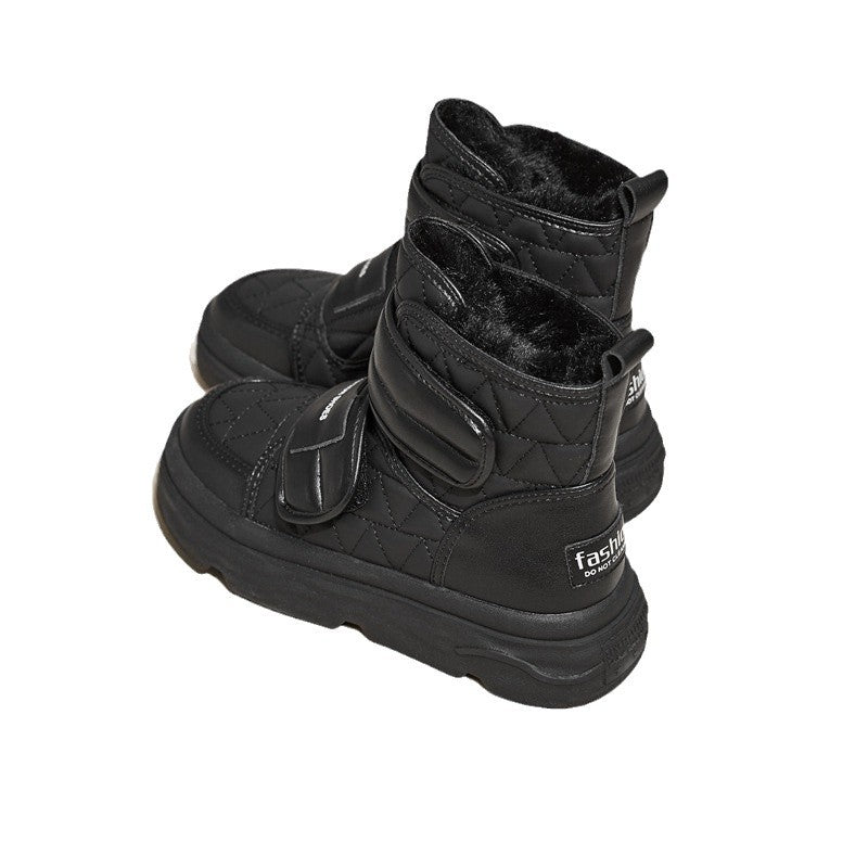 Snow boots women's fleece-lined boots cotton shoes 2025winternew arrival shoes waterproofnon-slip northeast women's bread shoes winter