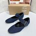 Za2025 summer round toe flat denim buckle sandals - european & american style, everyday versatile sandals for women