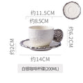 Hand-painted silver edge-white