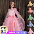 european and american custom-made children's dresses: new high-end floral dresses for little girls, perfect for flower girls, weddings, piano performances, and european & american styles