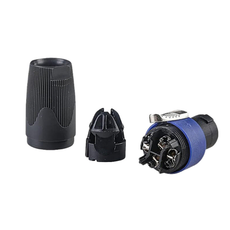 NL4FC audio speaker connector, four-core professional speaker plug, power amplifier, speaker cable, audio box cable, Kanon connector.