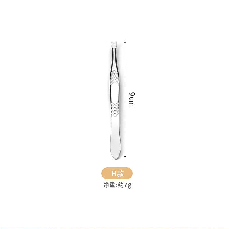 Manufacturer supplies flat mouth oblique mouth stainless steel eyebrow clip high precision eyebrow plucking tweezers beauty eyebrow trimming tool spot