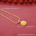 Wholesale cross-border middle eastern rotating floral design gold plated necklace pendant earrings ring three-piece jewelry set