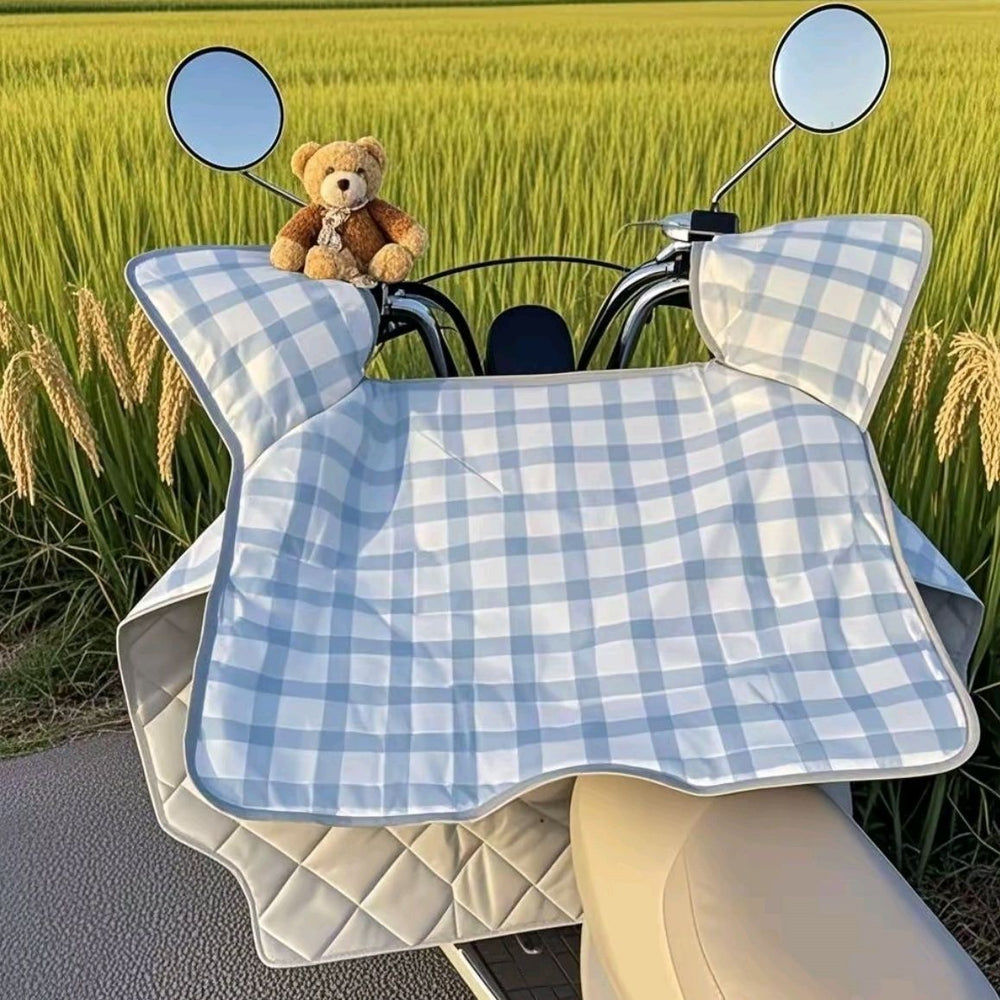 Electric vehicle windshield, waterproof, rainproof, summer sun protection, windproof battery sunshade, motorcycle spring and autumn heat insulation, summer thin model