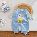 spring cartoon overalls two-piece baby outfit, newborn romper, boy's overalls