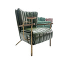 Cigar chair popular cigar chair, not tired after sitting for a long time, coffee chair, solid wood armrests with tray, leather sofa chair, american style