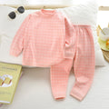 Kids german velvet home clothes suit boys and girls fall and winterheattechintimateschildren's bottom pajamas autumn clothes and long trousers