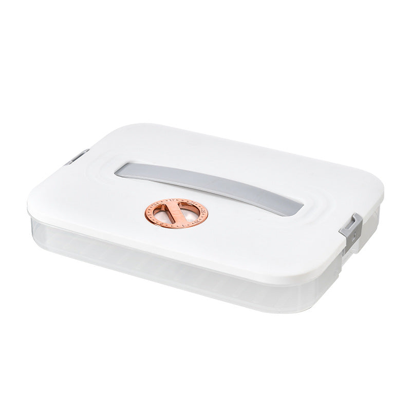 Dumpling box household refrigerator dumpling storage box quick-freezing special food-grade wonton fresh-keeping box with handle sealed box