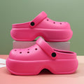 Thick sole crocs women's summer outwear 2026new arrivalnon-slip beach sandals show heightcute baotou slippers women