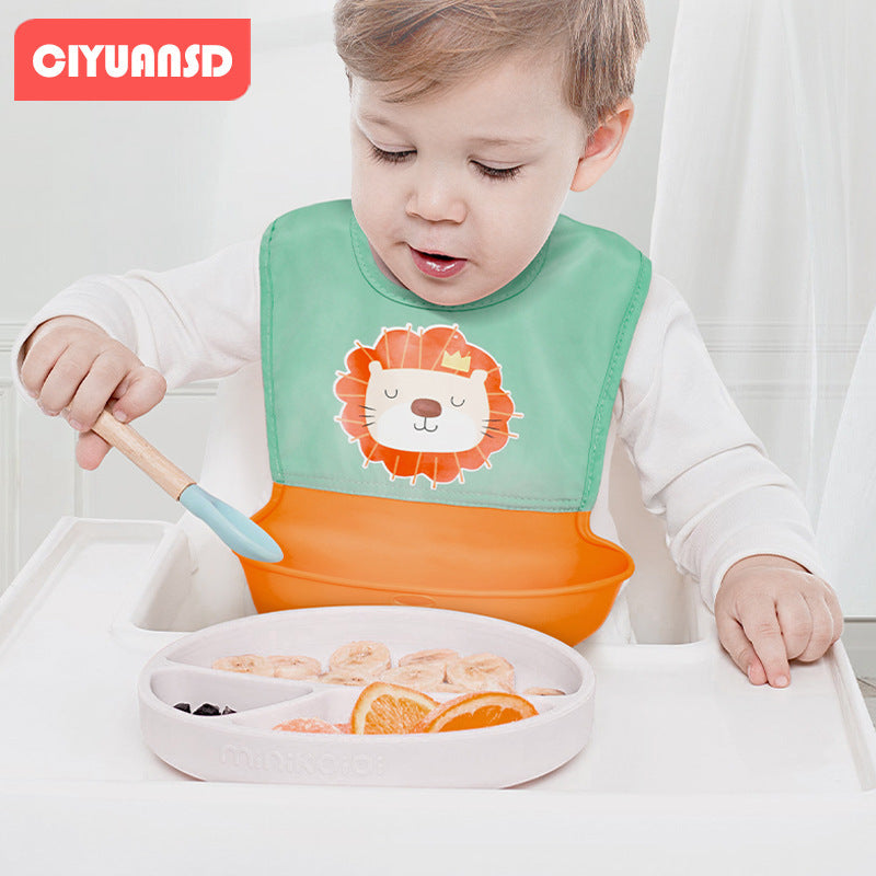 Baby eating bib waterproof anti-dirty infant kids breathable stereo silicone feeding food bib soft children's bib