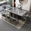 Modern rock slab tea table and chair set - ideal for home, balcony, living room, office, or kung fu tea - complete all-in-one set
