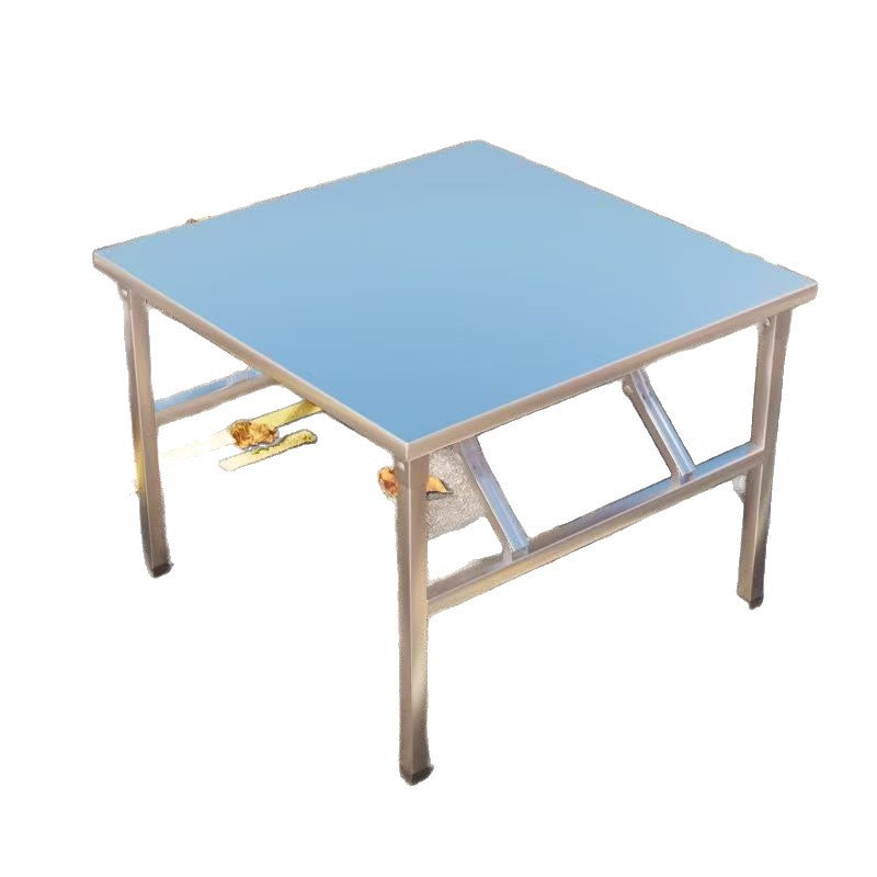 Stainless steel folding table - portable, collapsible camping, picnic, bbq table - street vendor night market - no assembly required - small square table
