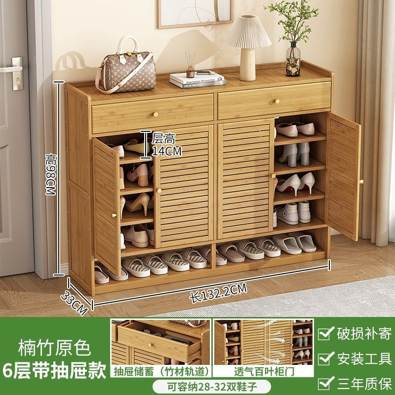 Shoe cabinet for home door storage dust-proof multi-layer multi-functional casual storage cabinet nanzhu large-capacity living room shoe rack