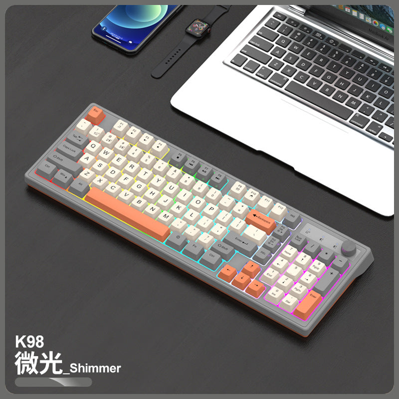 Viper k98 bluetooth wireless dual-mode keyboard - mechanical feel, desktop pc, laptop, office & business, backlit keys