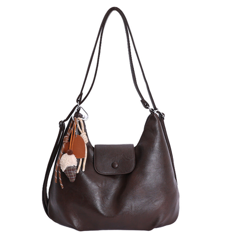 High-end retro large-capacity backpack for women, new 2025 autumn/winter versatile multi-functional crossbody tote bag