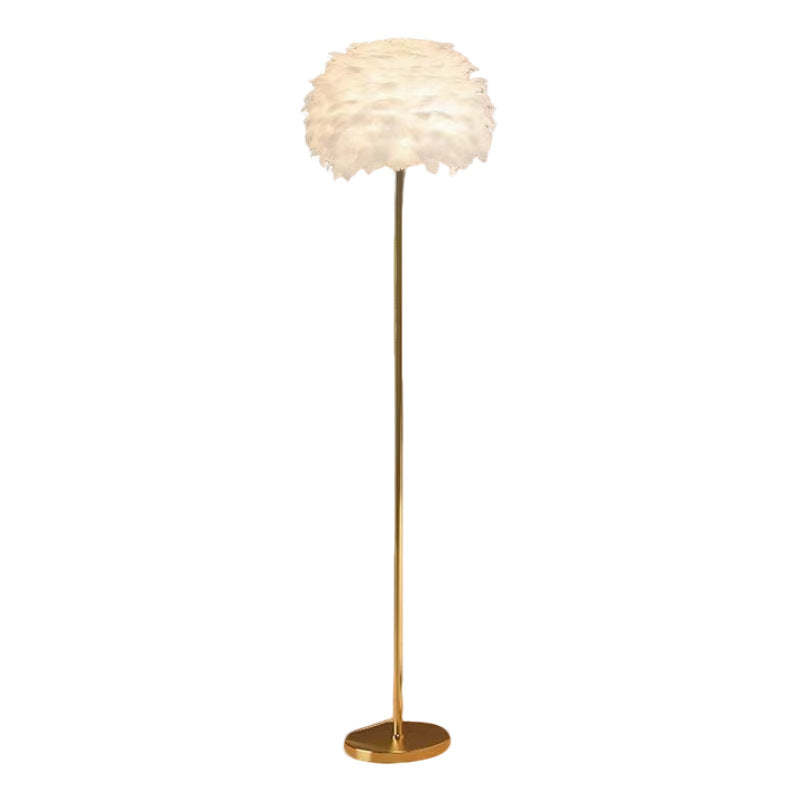 Floor lamp scandinavianaccessible luxurypopular feather lamp sofa living room lamp warm feeling storage vertical bedside atmosphere lamp