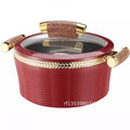 3pcs striped gold edge thermal insulation box 0.8l-2.0l-3.5l food warmer thermal insulation tableware