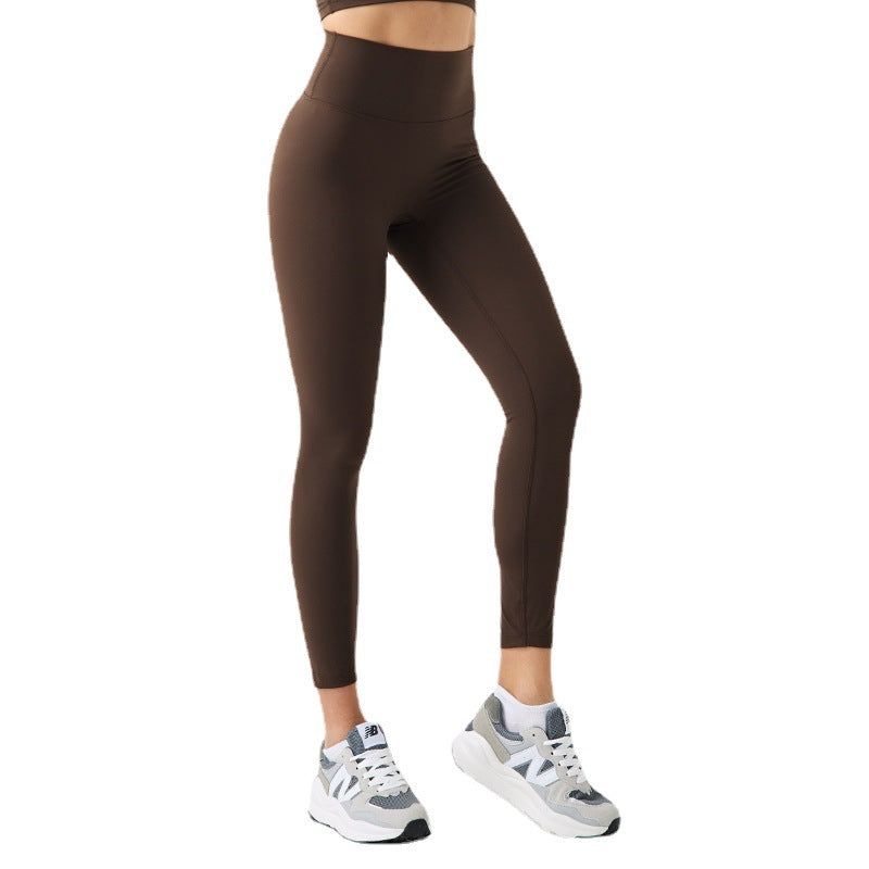 Export hot style breathable yoga pants without hems, tummy control, high waist fitness pants, running tight butt lifting sports pants for women