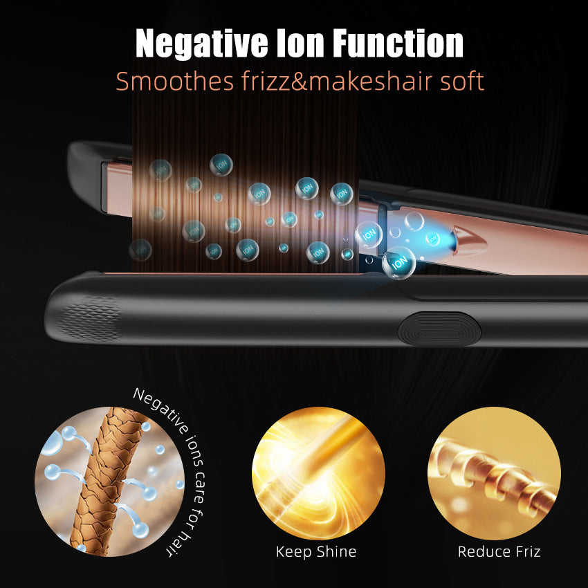 Cross-border touch screen hair straightener, negative ion splint to straighten hair, curling iron straightener