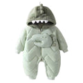 Fall and winter baby fleece-linedthickened baby jumpsuit winter clothing rompers outdoor newborn clothes one-piece new arrival