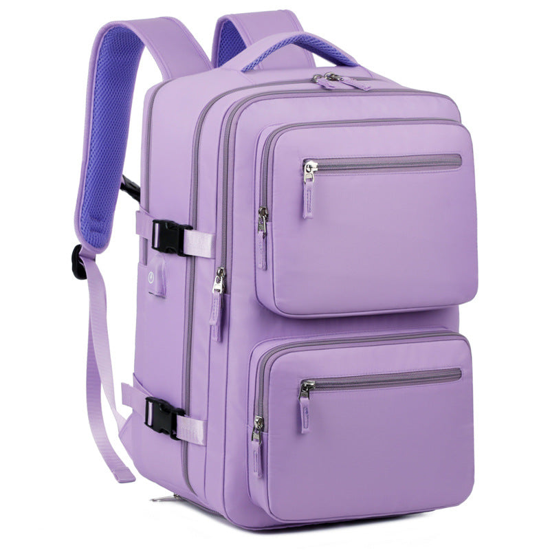 Foreign trade box backpack large capacity independent shoe compartment custom business travel bag USB interface multi-warehouse computer bag
