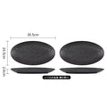12inch stone pattern fish plate-rock black-2 pack