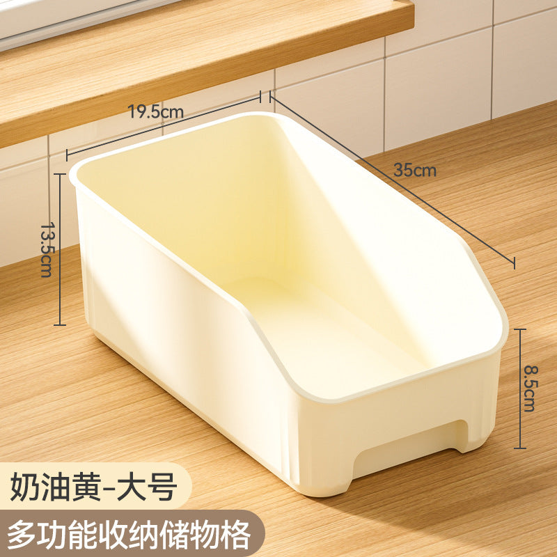 Large capacity kitchen seasoning refrigerator sundries storage box fruit and vegetable finishing storage box food grade drawer storage basket