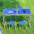 Folding table stall folding outdoor portable adjustable work table camping style picnic night market folding table and chairs