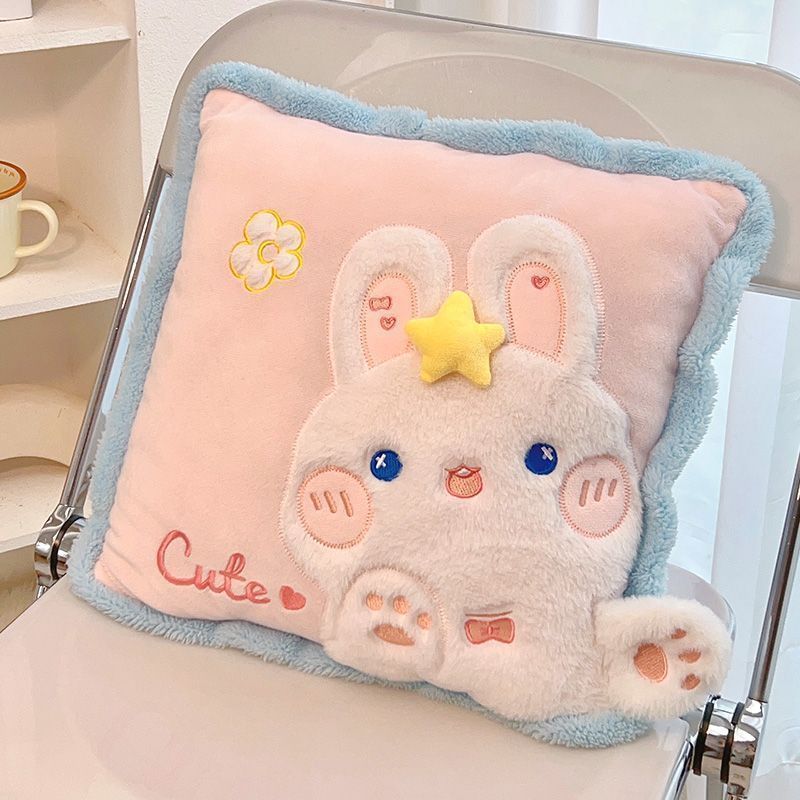 High-style throw pillow blanket, a 2-in-1 comforter, dual-purpose cushion, perfect for car rides, office use, or a quick nap under the ac