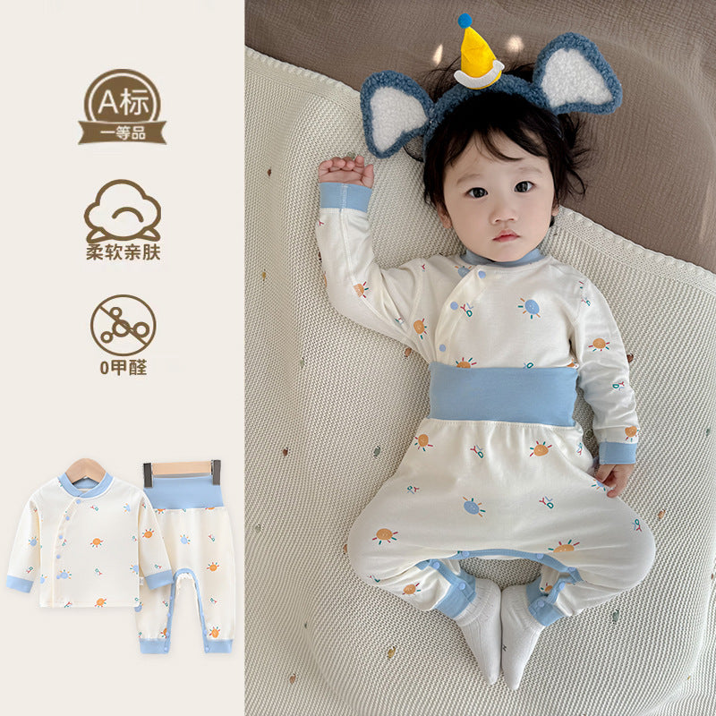 Baby autumn clothes and long pants suit cotton open crotch baby loose pajamas spring & fall clothes kids bottomintimates separates