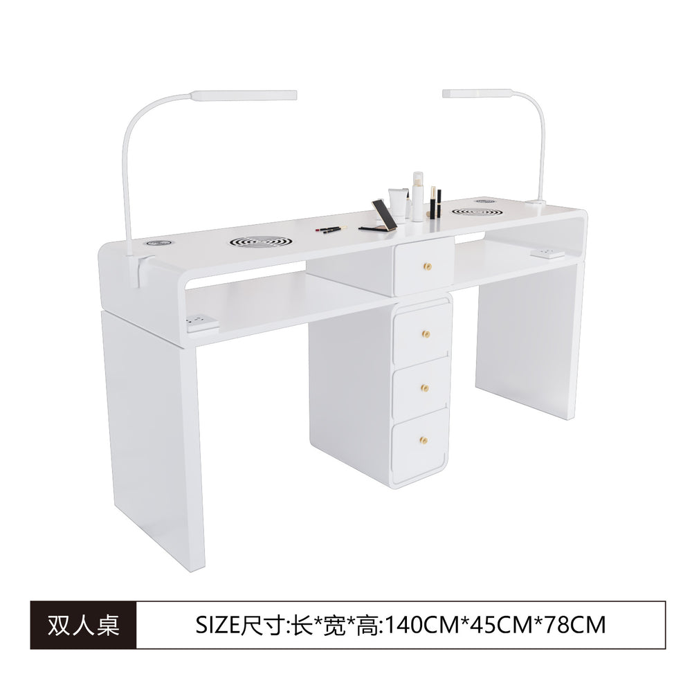 Widened 45cm nail table and chair set - special offer! economical single/double, light luxury, multi-functional, odorless, carbon steel with baked enamel finish