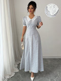 retro spring autum chinese style slimming lookelegant long skirt women's long sleeves floral patchwork dress
