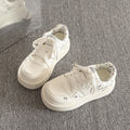 Thick solewhite shoes women's 2026springnew arrival women's shoes easiest for match student casual sneakers petites heightened bread shoes