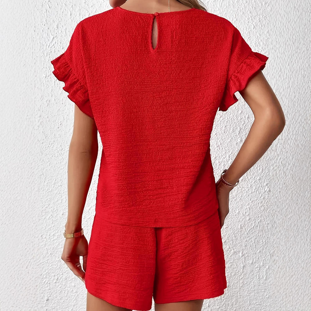 european and american women's fashion for export: summer crewneck short-sleeve tops and shorts - casual & trendy styles for , , and