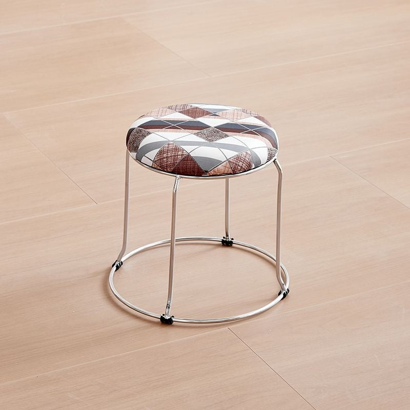 Soft stool, durable shoe changing stool, casual stool, for home bench, solid wood surface low stool, round stool, thickened steel stool