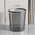 Transparent trash can - large capacity, with pressure ring, for home, living room, modern kitchen, bathroom, bedroom, and office