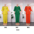 new european and american style african women's chiffon t-shirt + pants two-piece set -  &  cross-border e-commerce