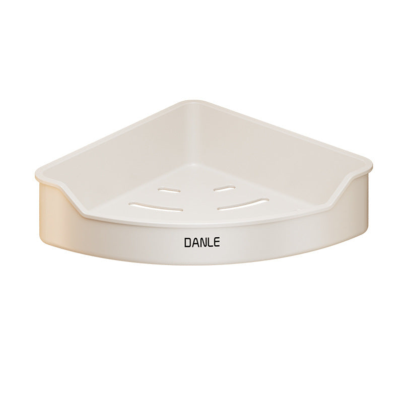 White bathroom triangular rack, no punching on the toilet wall, toilet corner basket storage, bathroom pendant set