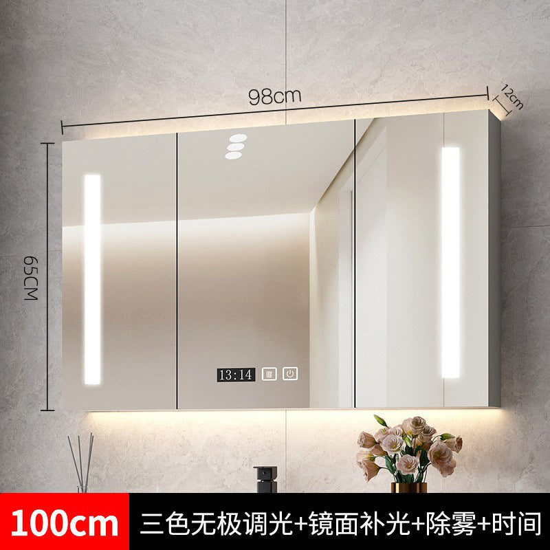 Smart bathroom mirror cabinet, separate wall-mounted bathroom with light, vanity mirror, bathroom mirror with rack storage