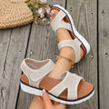 summer new arrival: plus size women's casual comfortable peep-toe soft sole roman style sandals wholesale
