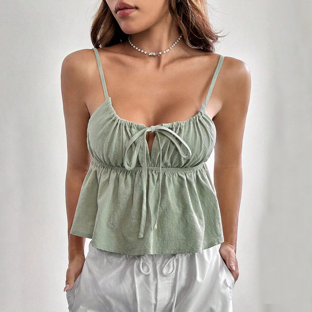 Silmshort vest suspender  sleeveless outer weartops female fashionsummernew arrivallace lace suspender