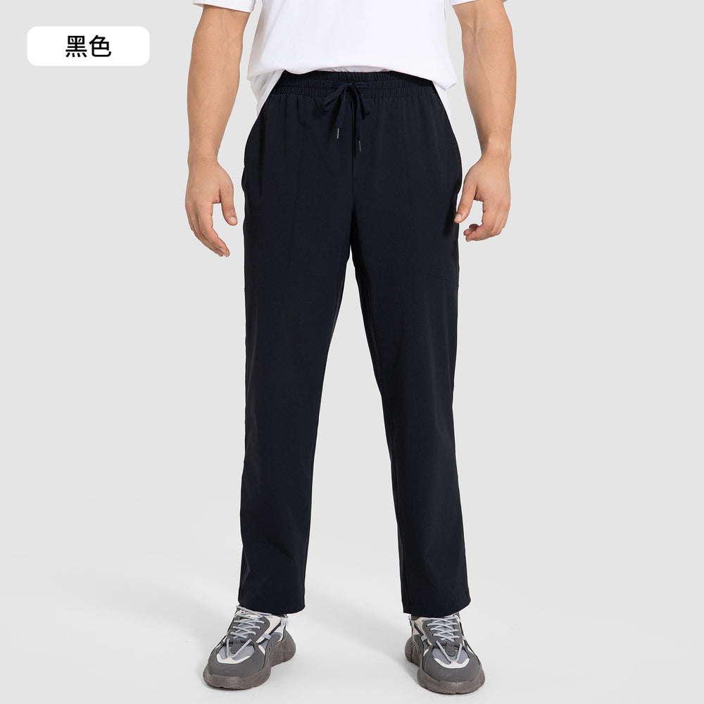 New men's casual sports trousers - summer lightweight quick-dry straight-leg pants - outdoor loose fit slimming gym pants dmk006