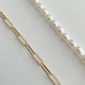 Elegant and chic: freshwater pearl necklace for moms - 26 letter titanium steel gold-plated pendant choker