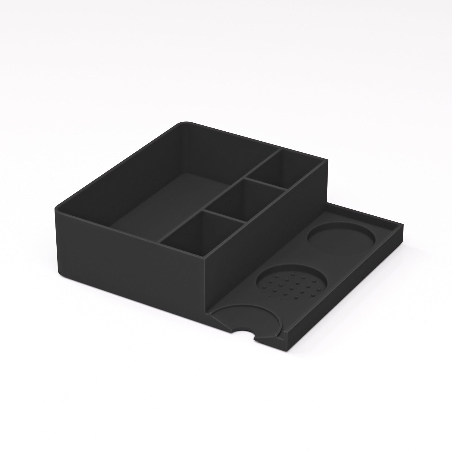 Multifunctional silicone pressing powder with base, bar, coffee grounds storage box, utensils, base, cloth powder set